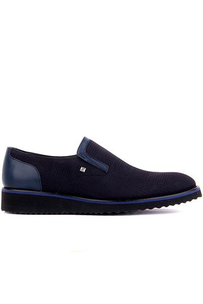 Fosco Pantofi casual pentru bărbați din piele nubuc bleumarin fără șireturi 7105 821 44