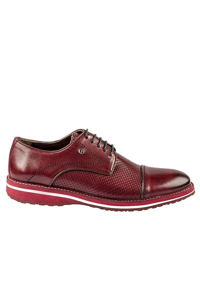 Fosco Lace-up Claret Red Leather Eva Sole Men's Casual Shoes 9040 43 46
