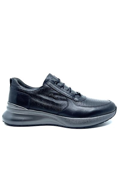 Fosco Black Genuine Leather Men's Sneaker Sneakers 2553 306 738