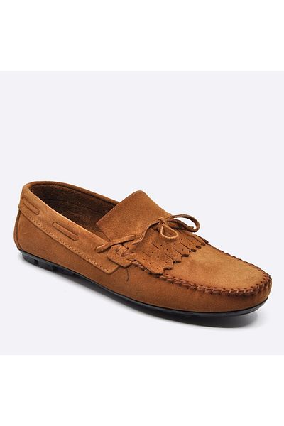 Fosco Suede Leather Tan Loafer Casual Men's Shoes 9860 113