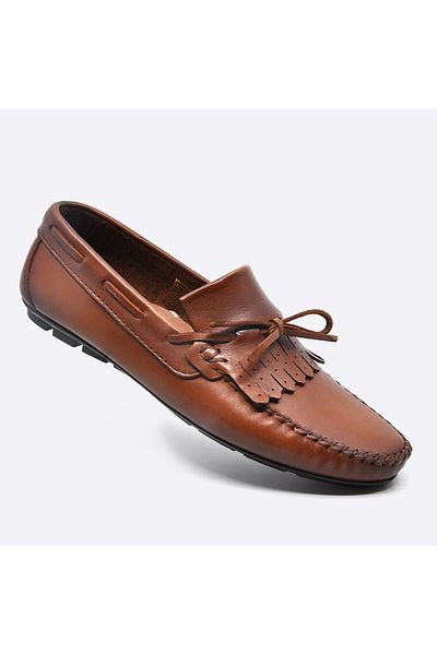 Fosco Genuine Leather Tan Loafer Casual Men's Shoes 9860 103