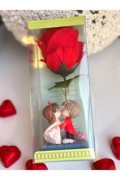 QUEEN AKSESUAR Sevgililer Günü Özel Hediye Sevimli Kız Erkek Öpüşen Aşıklar B...