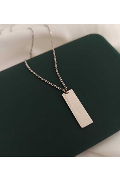 SİMGE 925 Ayar Gümüş Isim Ve Tarih Yazılabilir Kolye