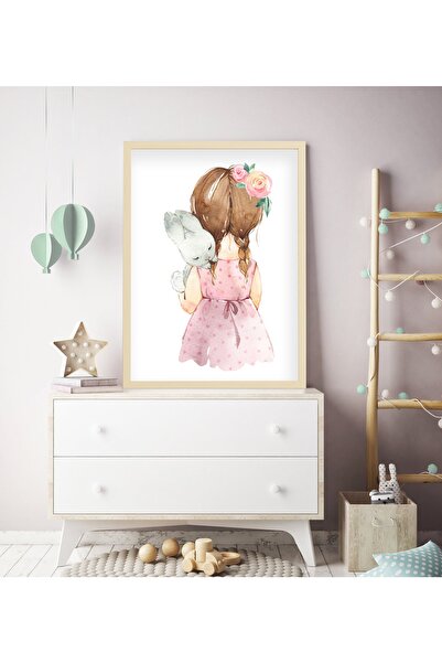 Ya&mu Tablosetleri 1 Adet 33 X 44cm Büyük Boy Ahşap Beyaz Çerçeveli Bebek, Ço...