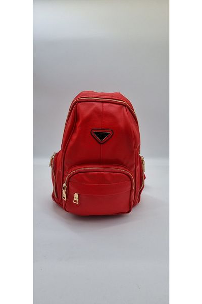 MATS ÇANTA Mats Los Angeles Polo Washed Leather Backpack Red