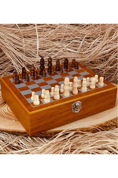 hediyeconcepti Stainless Steel Flask Set - Drink Whiskey, Alcohol and Cognac Flask, Chess