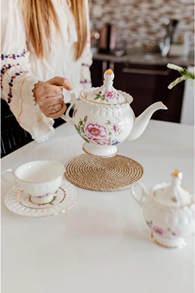 Hilamingo Home 20 cm Stitched Jute Straw Rope Trivet Pot - Teapot Coaster