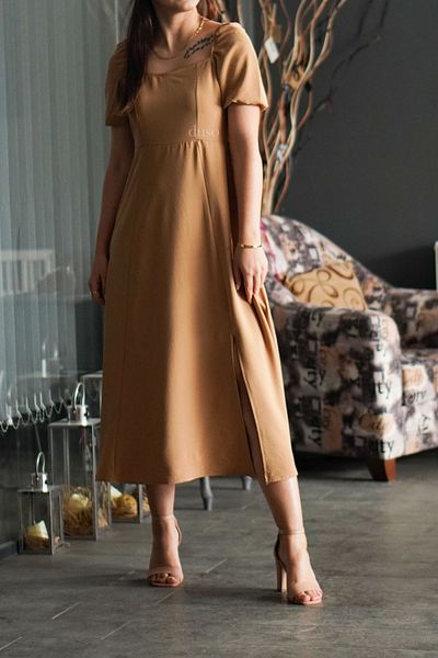 BEBE PLUS Rochie Duso Rochie cu mânecă cu balon Rochie cu fantă Rochie midi Rochie de vara Rochie cu mânecă scurtă