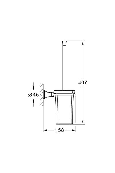 Grohe Grandera Toilet Brush Holder Chrome -40632000