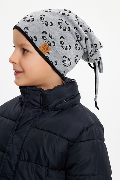 Babygiz Boy's Panda Patterned Hat Beanie Soft Double Layer 100% Natural Cotton Combed Cotton