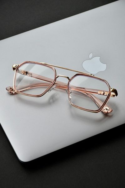 LOOKUP Unisex Blue Light Protected Glasses Blue Block Anti Light New Fashion Ce Document Pink Frame Transparent Glass