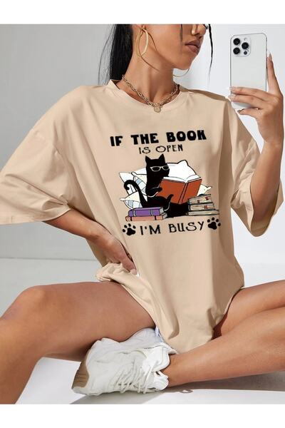 mercoledi Tricou supradimensionat Toprak If The Book Printed