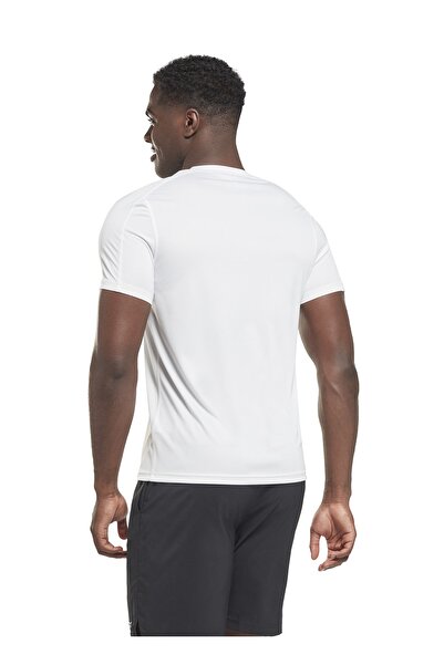 Reebok Ανδρικό μπλουζάκι με λαιμόκοψη απλό λευκό Hı3917 Wor Comm Ss Tech