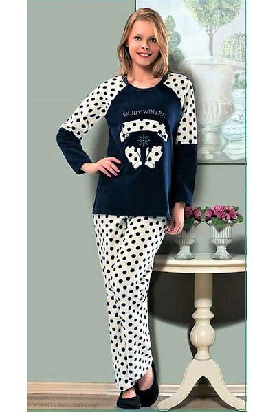 Dika Σετ πιτζάμες Winter Fleece Navy Blue