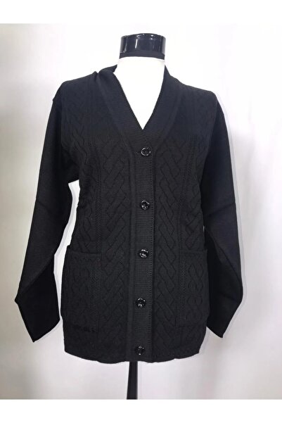 NOBLE STORE Πλεκτό Μαμά Ζακέτα με κουμπιά