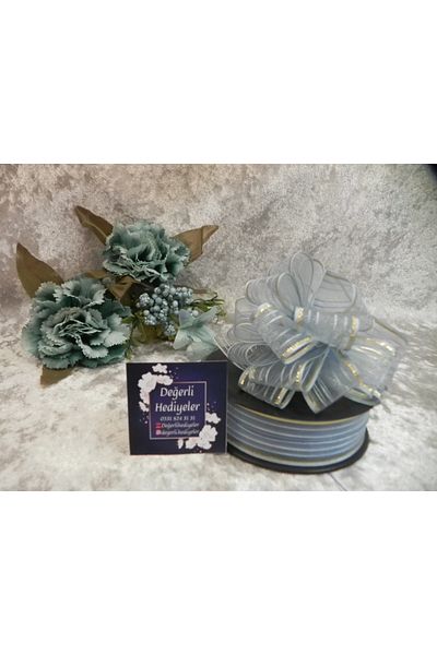 AGH Değerli Hediyeler Κορδέλα με κορδόνι 2,5 εκ. Baby Blue Gülbant 20 Mt.