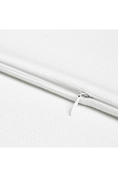 TOSHE White Single Linen Woven Throw Pillow Cover, Decorative Throw Pillow