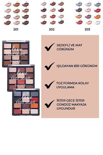 NOTE Love at First Sight Eyeshadow Palette 201 Eyeshadow...0814