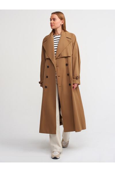 Dilvin 60333 Midi Μήκος Καμπαρντίνα-καμήλα