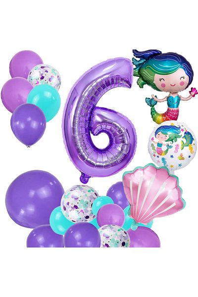 Patladı Gitti 6 Year Old Mermaid Themed Birthday Party Celebration Set Concept 2