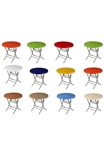 Dogant Mavi 80 Cm Yuvarlak Katlanır Masa