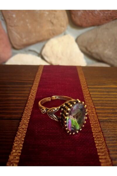 kapris concept Mystic Topaz Natural Stone Antiallergic Copper Ring