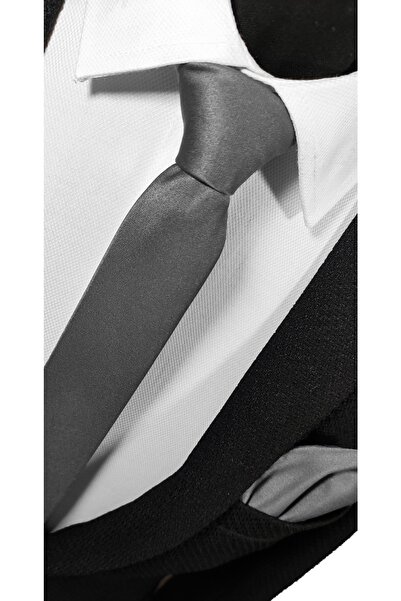 BLC Basic Line Co. Σετ μαντήλι γραβάτα 4 εκ. Πλάτος Smoked Slim Fit - Extra Thin