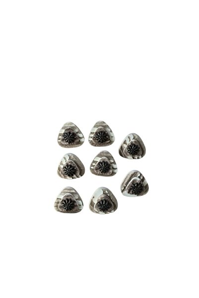 e tuhafiye 16 bucăți de nasturi stratificați de culoare crem maro