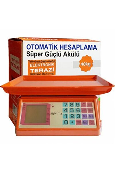 abnturk Hesaplamalı Elektronik Terazi 40kg Şarjlı Akülü Dijital Market Kantar...