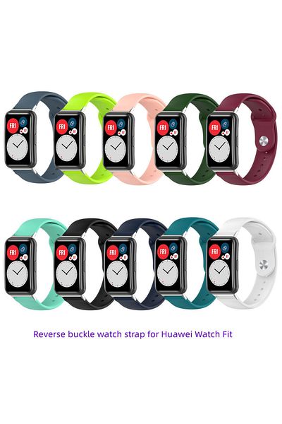 Nezih Case سوار Huawei Watch Fit 2 المتوافق مع A+ Quality Classic/Sport Gel Silicone Band