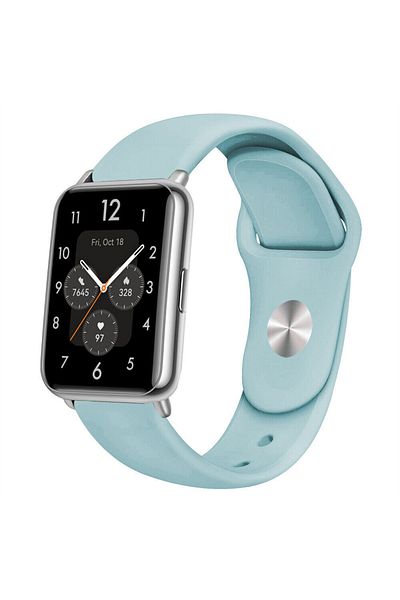 Nezih Case سوار Huawei Watch Fit 2 المتوافق مع A+ Quality Classic/Sport Gel Silicone Band