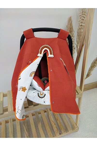 MAMARADUGA Çift Taraflı Puset Örtüsü+puset Minderi+puset Çarşafı 3'lü Set Kir...