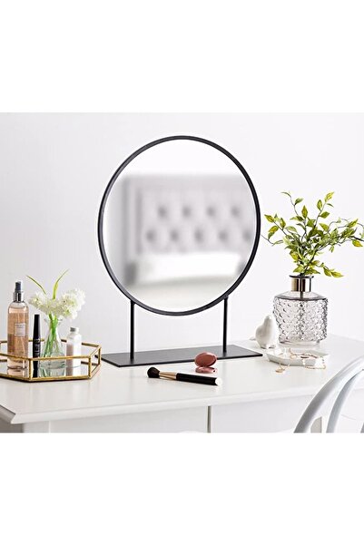 MERZANA Metal Makyaj Aynası, 50 Cm Masa Üzeri Ayna, Kozmetik Ayna