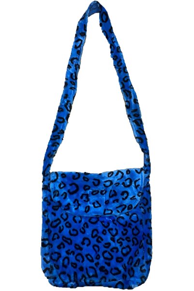 hediyecik Leopar Desenli Peluş Çanta