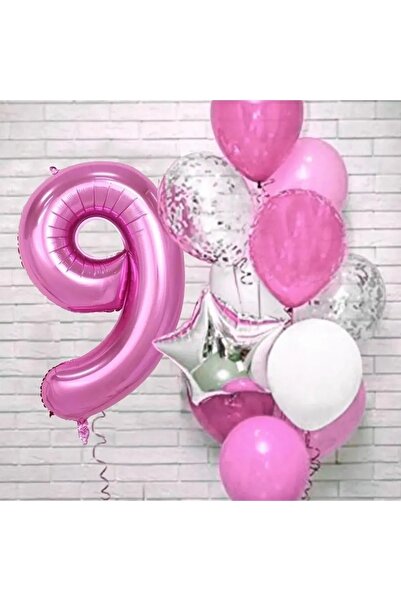 DÜVENCİ TİCARET Fuşya Yaş Balon Set-1-2-3-4-5-6-7-8-9