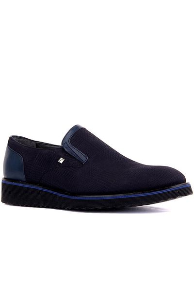 Fosco Pantofi casual pentru bărbați din piele nubuc bleumarin fără șireturi 7105 821 44