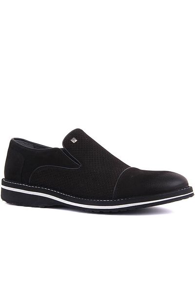 Fosco Laceless Black Nubuck Men's Casual Shoes 9525 983 46