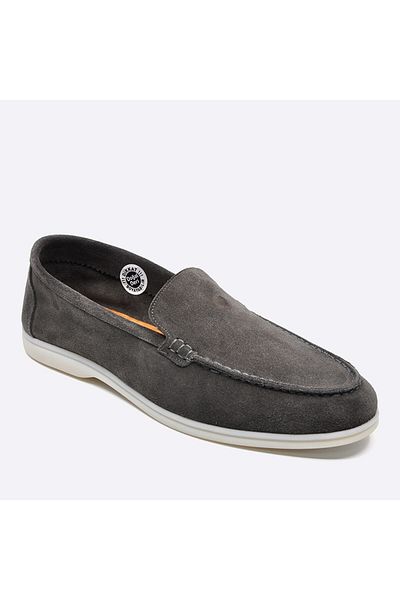 Fosco Suede Leather Summer Loafer Men's Shoes Gray 9874 116