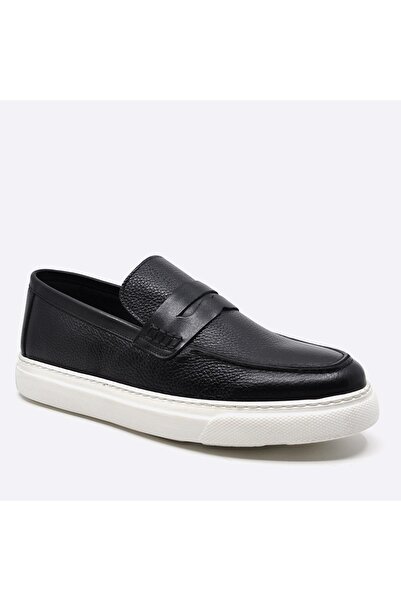 Fosco Hakiki Deri Siyah Erkek Günlük Ayakkabı 9808 100