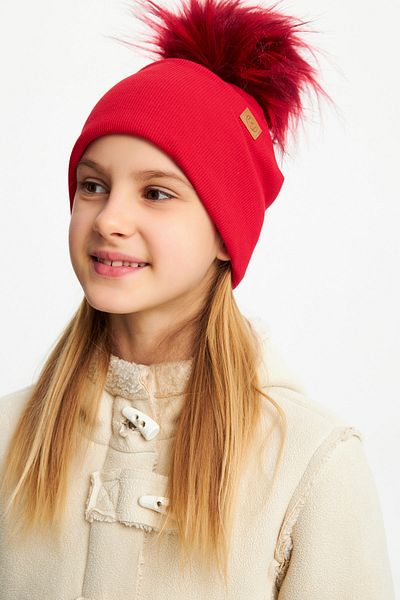 Babygiz Baby Girl Child Fur Pompom Hat Beanie Comfortable 100% Cotton Camisole