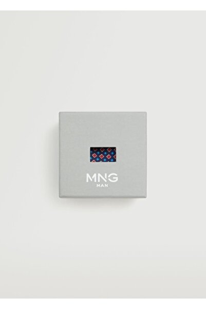 MANGO Man Desenli İpek Cep Mendili