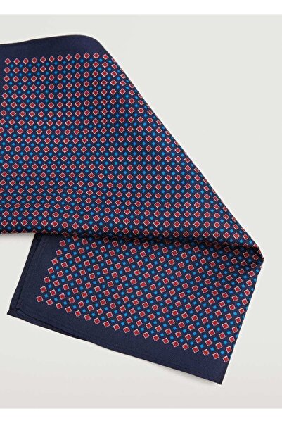 MANGO Man Desenli İpek Cep Mendili