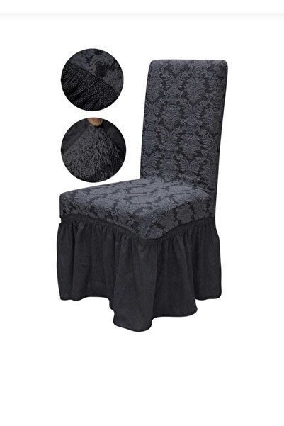 Güzel Aral طقم كراسي مطاطية مرنة من قماش الجاكار والليكرا مكون من 6 قطع - رما...