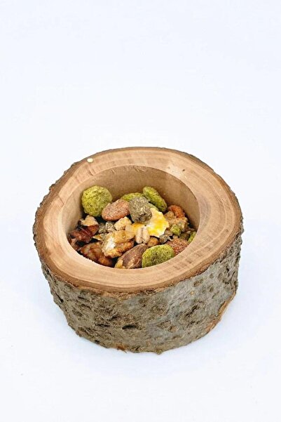 Alyones Meyve Ahşap Kütük Mama Kasesi Hamster Altın Ayı Ve Diğer Küçük Evcil Hayvan Yiyecek Kutusu