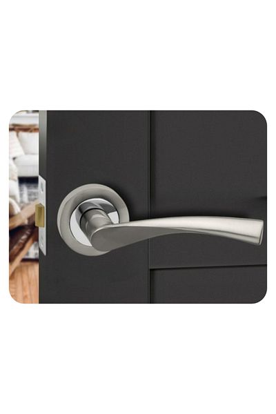 ARON Sofuoğlu Lerzan Round Stainless Rosette Nickel Satin (bathroom - WC) Door Handle Aluminum / Steel