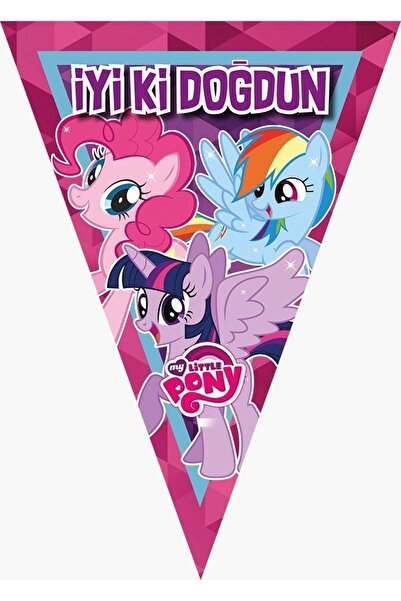 MY LITTLE PONY Parti Malzemeleri Büyük Afişli 8 Kişilik + Doğum Günü Süsleri Mor