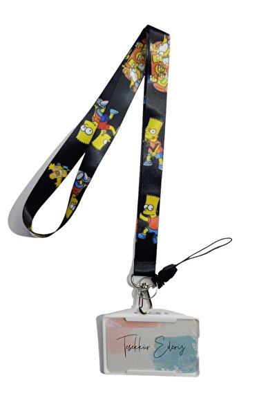 neptünstore Sarı Karikatürler Yaka Kartı, Kart Taşıma Askısı, Boyun Askı Ipi ...