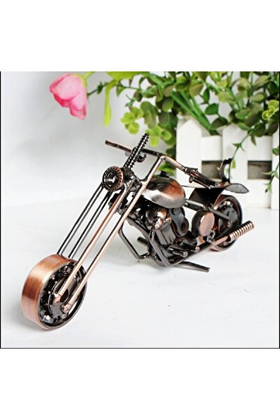 hediyeconcepti El Yapımı Vintage Demir Motosiklet Modeli Motor Heykelcik Metal Motosiklet Ev Ofis Dekor Obje
