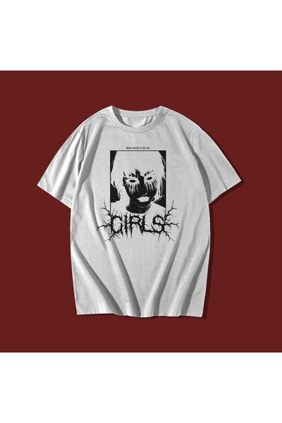 rebelberi Tricou oversize unisex stil Y2k - Negru metalic, tricou oversize alb