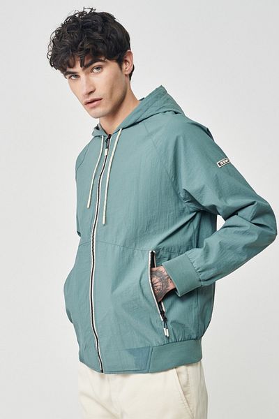 Lee Regular Fit, normal geschnittene, mintgrüne Jacke mit Kapuze und durchgehendem Reißverschluss